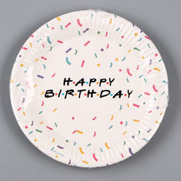 Тарелка бумажная Happy birthday, 18 см, в наборе 6 штук - Страна карнавалия фото 9