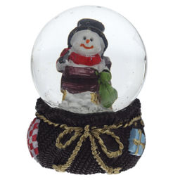 Фигурка декор в стекл шаре "Дед Мороз/Мишка/Олень", D 4.5 см, L4,5 W5 H6 см, 4в.