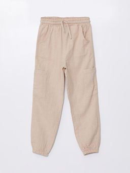 Beli Lastikli K?z ?ocuk Kargo Jogger Pantolon