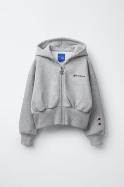 CHAMPION ® X ZARA FLOCK TEXT ZIP-UP HOODIE