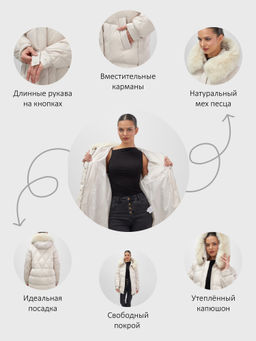 Куртка зимняя женская с мехом Бренд: Visdeer  фото 21