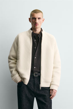 QUILTED KNIT BOMBER JACKET - Zara фото 2