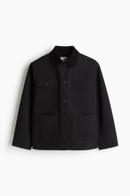 Chaqueta con cuello de pana