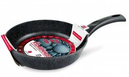 Сковорода Каменная Чёрный гранит несъемная ручка, 22 см - Нева металл посуда фото 2