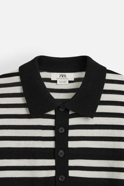 STRIPED KNIT LIMITED EDITION POLO SHIRT - Zara фото 9