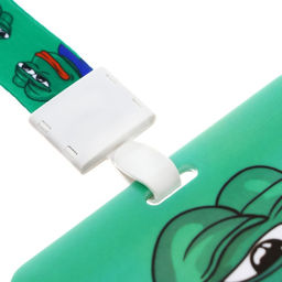 Бейдж горизонтальный, внешний, 100 х 80мм, внутренний 52 х 82мм, лента 42 см, Лягушка - Calligrata фото 3