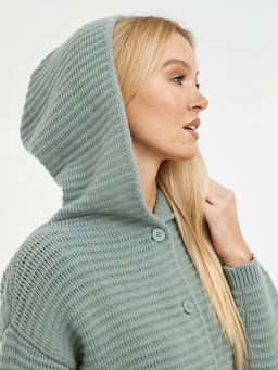 кардиган женский на пуговицах с капюшоном - Glenfield фото 8