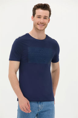 U. S. Polo Assn Мужская темно-синяя футболка с круглым вырезом - U.s. polo assn фото 8