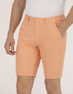 Turuncu Slim Fit Keten Kar___ml_ Bermuda _ort - Pierre cardin фото 5