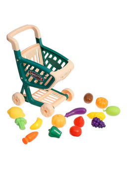 Продуктовая тележка «Магазинчик», с овощами и фруктами, 15 предметов
