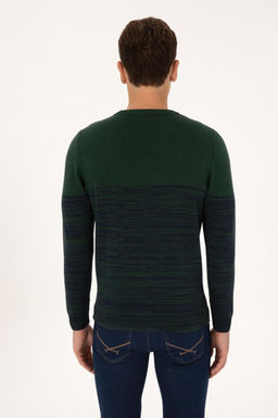 Erkek Slim Fit Bisiklet Yaka Koyu Ye_il Kazak - U.s. polo assn фото 5