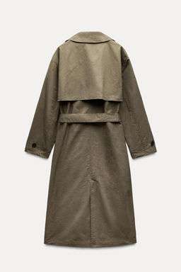 LONG TRENCH COAT WITH BELT - Zara фото 13