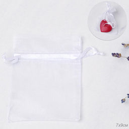 Мешочек органза Белый 7х9 см / W-10 /уп 50/штучно