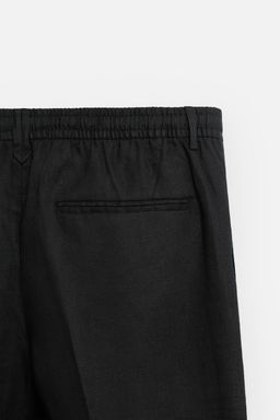 REGULAR FIT 100% LINEN TROUSERS