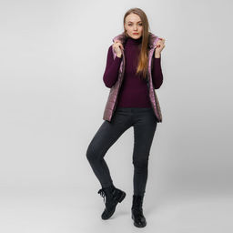 RODOS Жилет женский демисезон М-249 Светло-розовый  фото 18