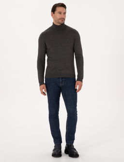 F_me Slim Fit Pamuk Kar___ml_ Bal_k__ Yaka Basic Triko Kazak - Cacharel фото 4