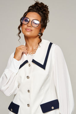 Костюм Beautiful Free 6380 молочно-темно-синий