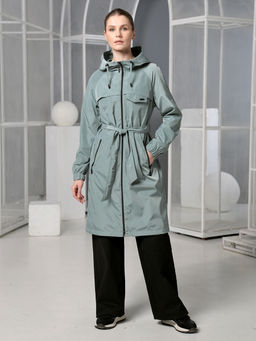 25133 Плащ серо-зеленый - Dizzyway фото 2