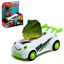 Машина инерционная Животные, вылетает голова при ударе, МИКС