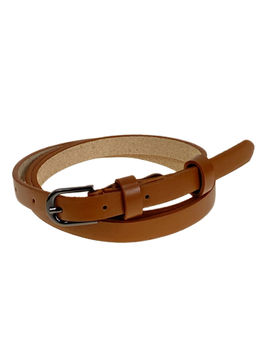 Ремень женский из искусственной кожи, цвет коричнево-рыжий