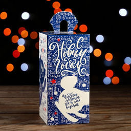 Цена за 5 шт. Подарочная коробка Кот и заяц, 9,5 х 9,5 х 19,7 см - Simaland фото 2