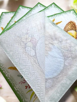 Салфетки бумажные Bouquet Home Collection Classic 33х33см, 3-х слойные, 20 штук в упаковке, 100% целлюлоза, Пасхальный сюрприз (Россия)  фото 6