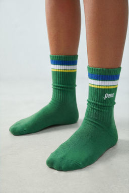 PACK DOS CALCETINES LARGOS PENN  / Blanco / Verde - Zara фото 6
