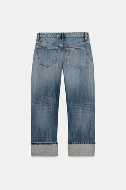 JEANS TRF RECTOS FOLD UP TIRO MEDIO / Azul - Zara фото 8