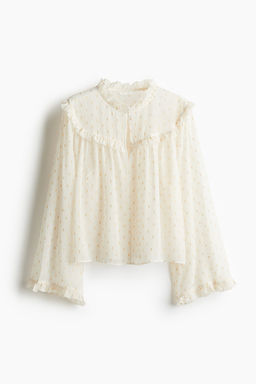 Blusa con ribetes de volante - H&m фото 3