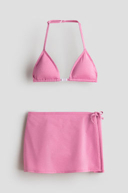 Conjunto de bikini brillante 3 piezas