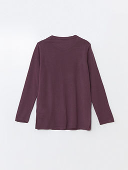 Bisiklet Yaka Kendinden Desenli Uzun Kollu Kad?n Triko Kazak - Waikiki фото 2