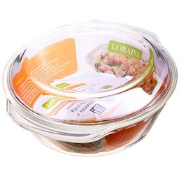 26267 Кастрюля стекло 1л с крышкой LR (х6)