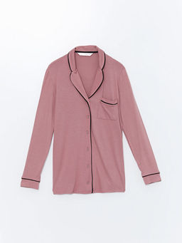 G?mlek Yaka Kad?n Pijama ?st?