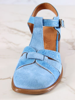 Босоножки 5038.23663bе.Голубой наплак+голубая замша