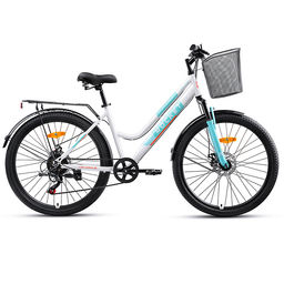 Велосипед 26" Rocket lady Steel 26, цвет белый/бирюзовый, размер 17"