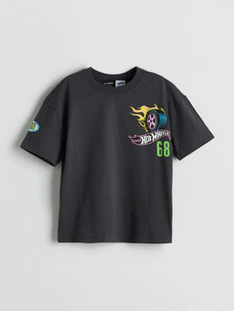 Hot Wheels Bask?l? Erkek ?ocuk Ti??rt