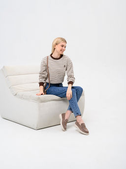 Лоферы туфли 176.1593be.Капучино замша