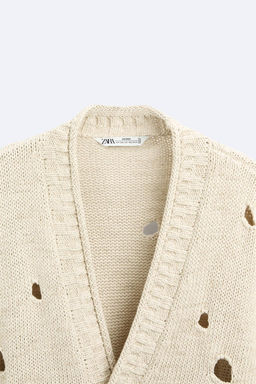 CARDIGAN WITH HOLES LIMITED EDITION - Zara фото 9