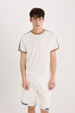 Regular Fit Bisiklet Yaka K?sa Kollu Pike Tisort