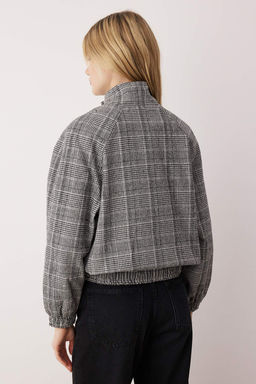 Cok Renkli Ekose Desenli Regular Kal?p Kase Bomber Ince Ceket MontTWOAW26MO00137 - Trendyolmilla фото 6