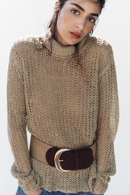 CINTUR?N SERRAJE RAFIA / Marr?n - Zara фото 2