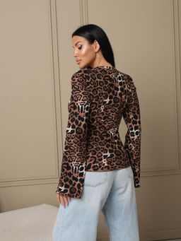 Лонгслив в рубчик мод.2028 - Барболета фото 40