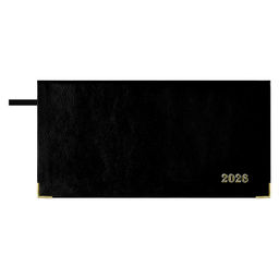 Еженедельник датированный 2026 ESCALADA, 170х88 мм, 64 л., арт. 70384/ 40 САРИФ ЧЁРНЫЙ (кожзам: инте