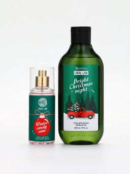 Подарочный набор Happy New Year: гель для душа и мист для тела, зелёный, URAL LAB