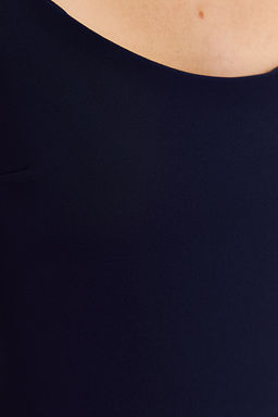 Lacivert Duz Kesim Ask?l? Mini Dokuma Elbise TWOSS24EL00042 - Trendyolmilla фото 5