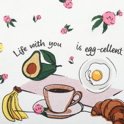 Набор кух. полотенец Доляна Love is here 4 шт, 28х46 см, рогожка, 100% хл, 160г/м2 фото 4