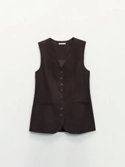 Приталенный жилет с вискозой в составе / Zarina