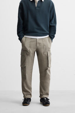 RELAXED FIT CARGO TROUSERS - Zara фото 2