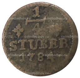 Монета 1/4 стубера 1784 года Германские государства  Юлих-Берг
