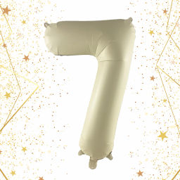 Шар фольгированный 32/81см "Цифра "7" (молочный)